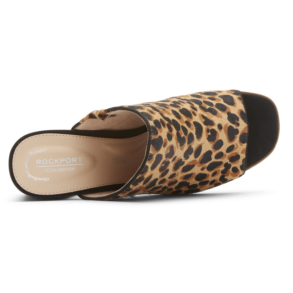 Rockport Singapore Womens Slides - Total Motion Amara Leopard - TG5247013